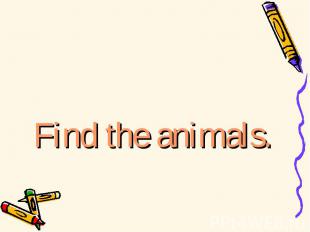 Find the animals.