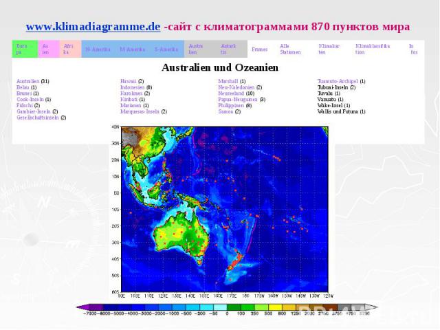 www.klimadiagramme.de -сайт с климатограммами 870 пунктов мира