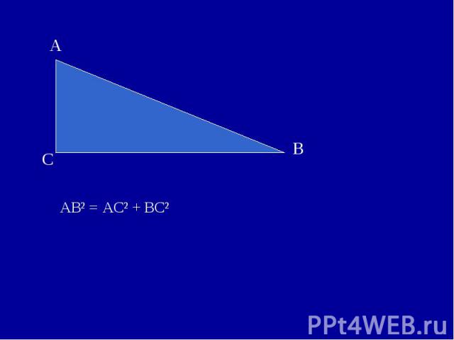 AB² = AC² + BC²