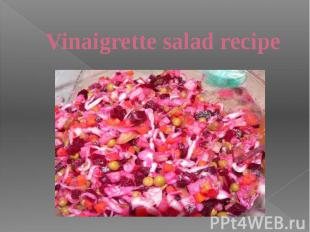 Vinaigrette salad recipe