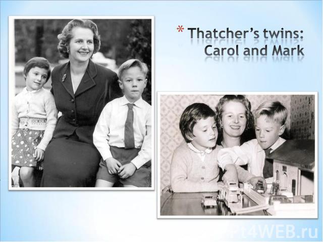 Thatcher’s twins: Carol and Mark