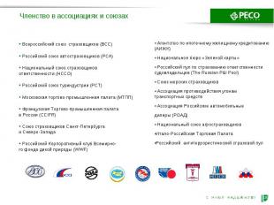 • Всероссийский союз страховщиков (ВСС) • Российский союз автостраховщиков (РСА)