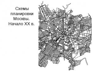 Схемы планировки Москвы. Начало XX в.