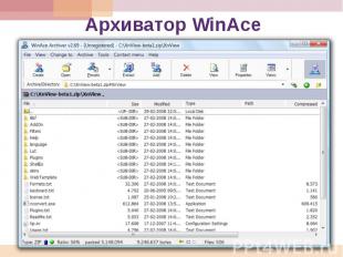 Архиватор WinAce