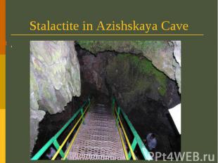Stalactite in Azishskaya Cave,&nbsp;