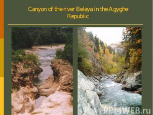 Canyon of the river Belaya in the Agyghe Republic