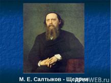 М.Е. Салтыков - Щедрин