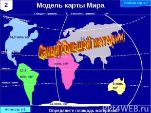 Модель карты МираСамый большой материк!