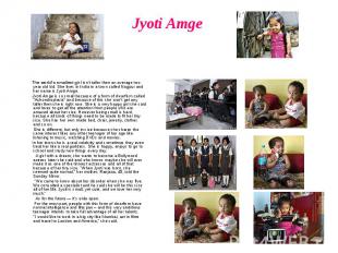 Jyoti Amge The world's smallest girl isn't taller then an average two year old k