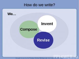 How do we write?We…