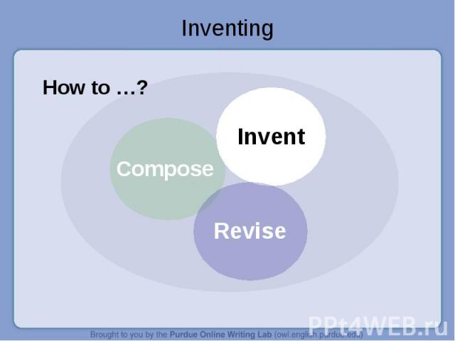 Inventing How to …?