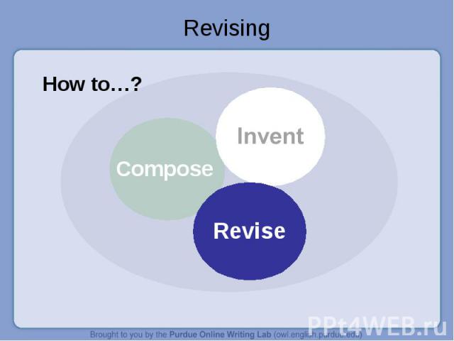 Revising How to…?
