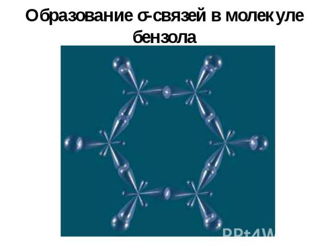 Образование σ-связей в молекуле бензола