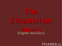 The Elizabethan poets