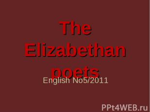 The Elizabethanpoets English No5/2011
