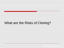 What are the Risks of Cloning?