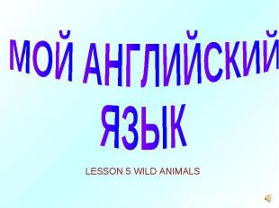 МОЙ АНГЛИЙСКИЙ ЯЗЫКLESSON 5 WILD ANIMALS