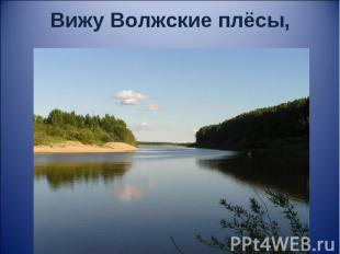 Вижу Волжские плёсы,