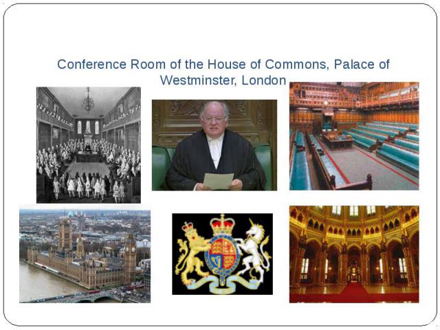 Conference Room of the House of Commons, Palace of Westminster, London