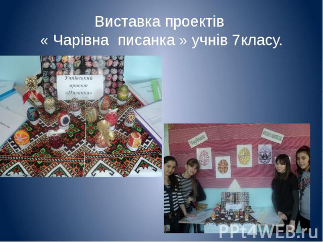 Виставка проектів « Чарівна писанка » учнів 7класу.