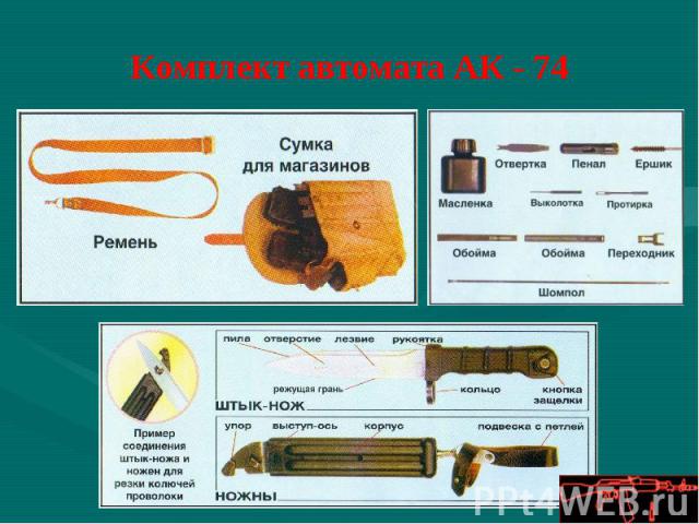 Комплект автомата АК - 74