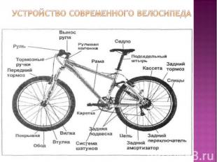Устройство современного велосипеда