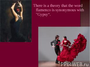 There is a theory that the word flamenco is synonymous with "Gypsy“.