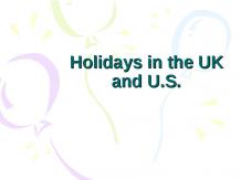 Holidays in the UK and U.S