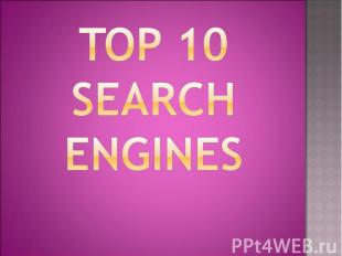 Top 10 search engines