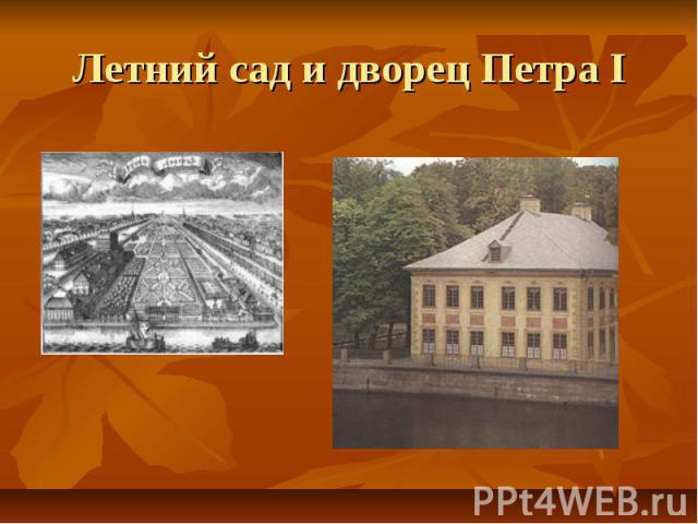 Летний сад и дворец Петра I