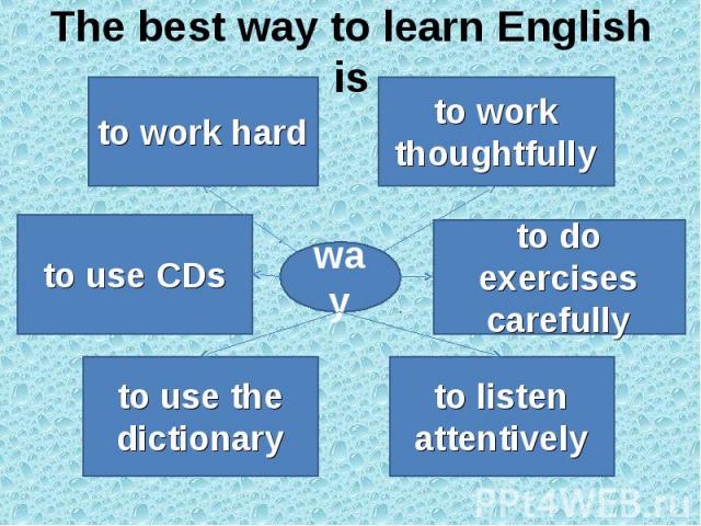 The best way to learn English is