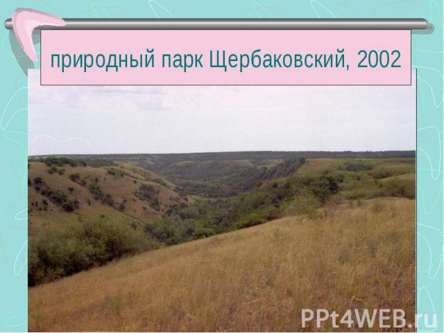 природный парк Щербаковский, 2002
