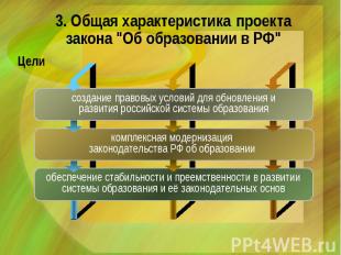 3. Общая характеристика проекта закона "Об образовании в РФ"
