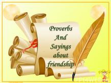 Proverbs And Sayings about friendship