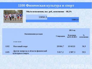 1100 Физическая культура и спорт