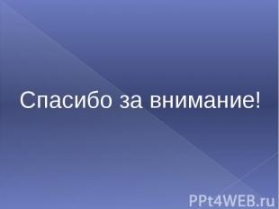 Спасибо за внимание! Спасибо за внимание!