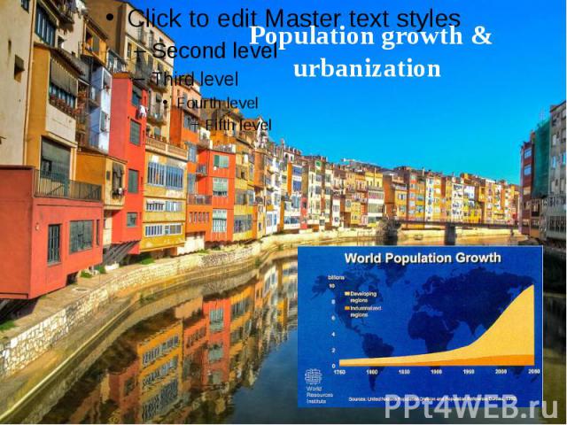 Population growth & urbanization