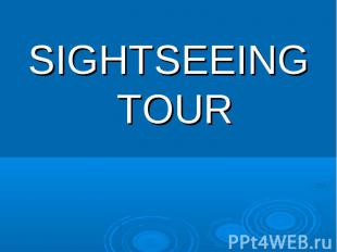 Sightseeing tour