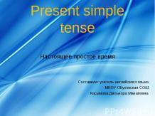 Present simple tense (Настоящее простое время)