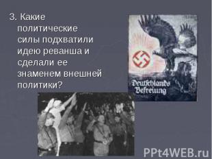 3. Какие политические силы подхватили идею реванша и сделали ее знаменем внешней