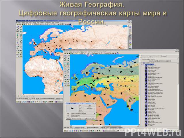 Живая География. Цифровые географические карты мира и России.