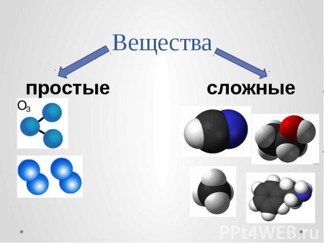 Вещества простые сложные