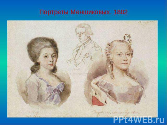 Портреты Меншиковых. 1882