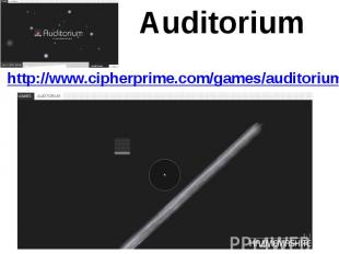 Auditorium http://www.cipherprime.com/games/auditorium/