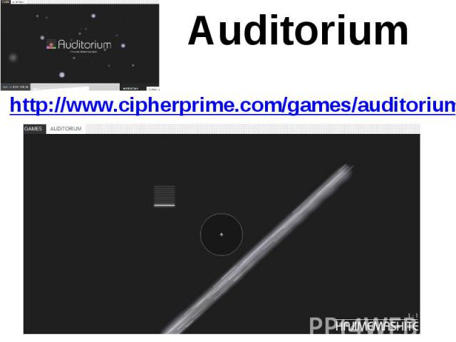 Auditorium http://www.cipherprime.com/games/auditorium/