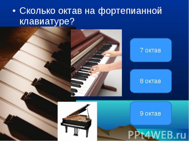 Сколько октав на фортепианной клавиатуре?