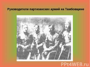 Руководители партизанских армий на Тамбовщине