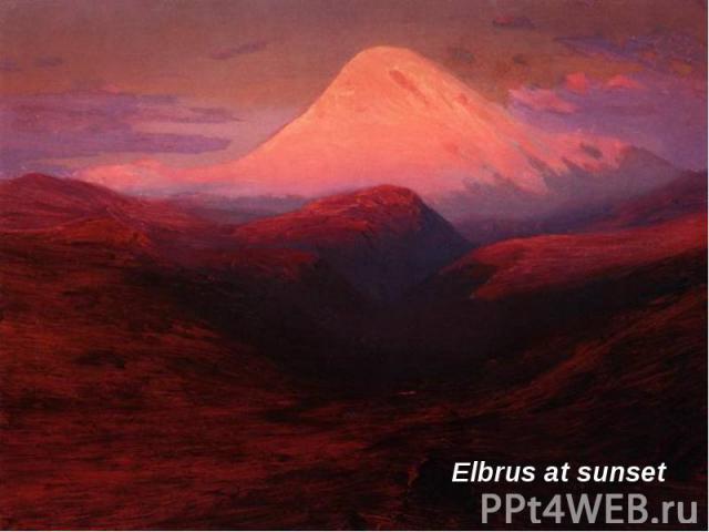 Elbrus at sunset