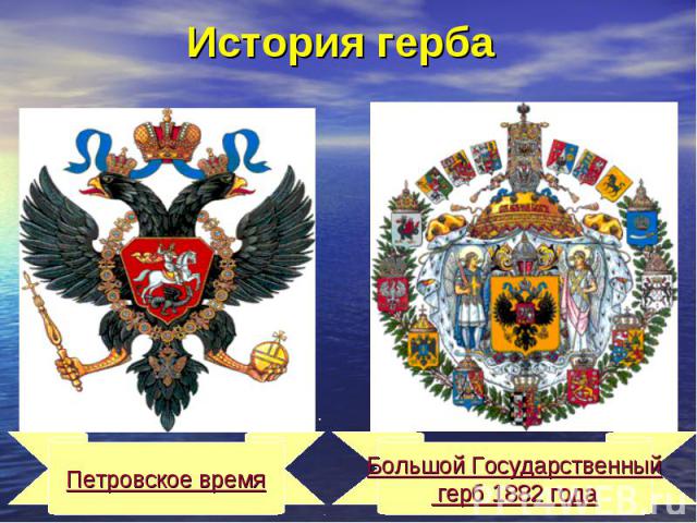 История герба Петровское время Большой Государственный герб 1882 года