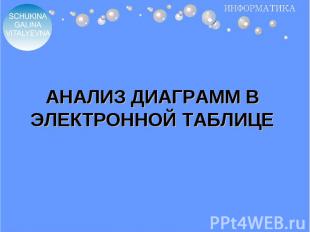 АНАЛИЗ ДИАГРАММ В ЭЛЕКТРОННОЙ ТАБЛИЦЕ